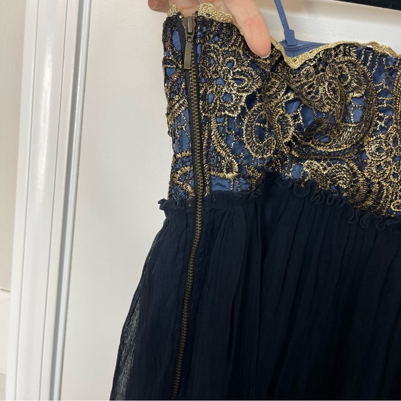 Anthropologie Ocan Fade Maxi Dress By Moulinette Sours Sz 6 Petite Blue - Picture 6 of 14